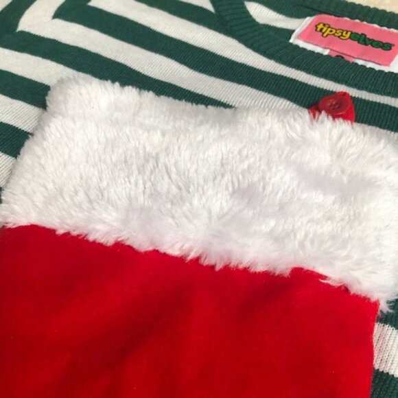 Tipsy Elves Women's Stocking Stuffer Wine UGLY CHRISTMAS SWEATER, Size Small - Picture 3 of 9
